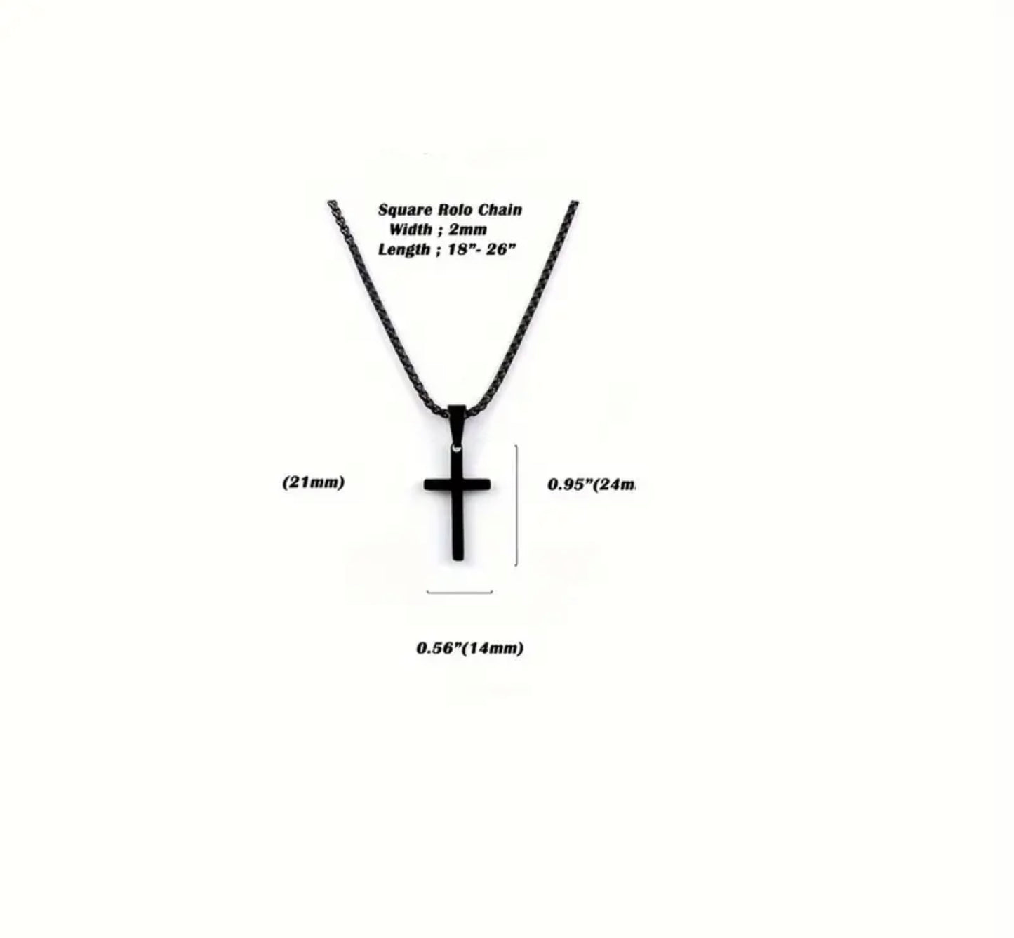 Fashion Stainless Steel Cross Pendant Necklace For Men