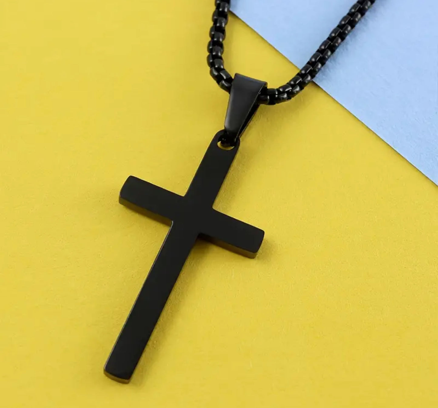 Fashion Stainless Steel Cross Pendant Necklace For Men