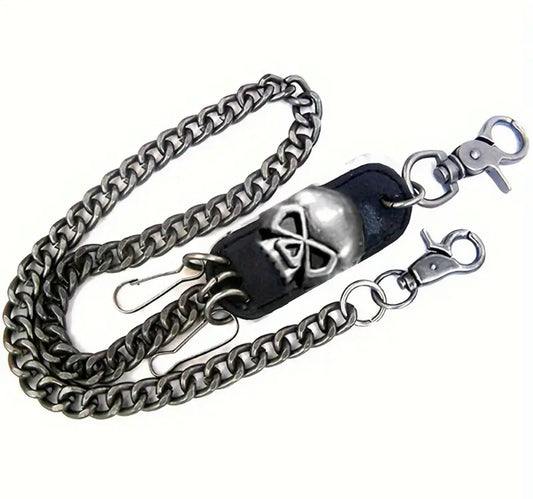 Retro Punk Men's Pants Chain, Gothic Rock Skull Pants Chain Waist Chain Keychain6.48