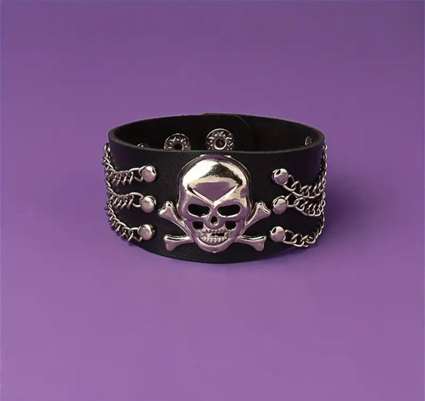 Punk Rivet Nightclub Trend Bracelet Skull Bracelet, Bangle Chain, Gothic Multi-level Leather Fashion Women Jewelry