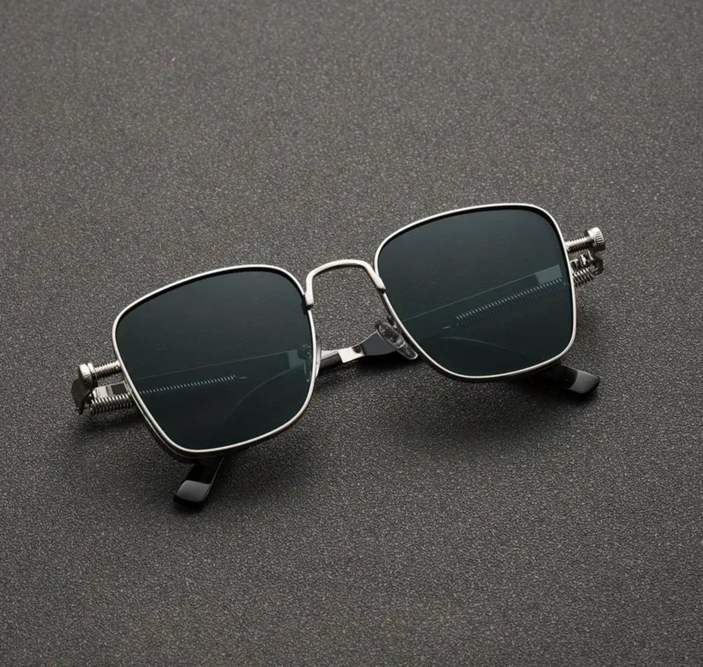 Retro Cool Steampunk Silvery Square Metal Frame fashion glasses For Men Women Outdoor Sports Party Vacation Travel Driving Fishing Supply Photo Prop