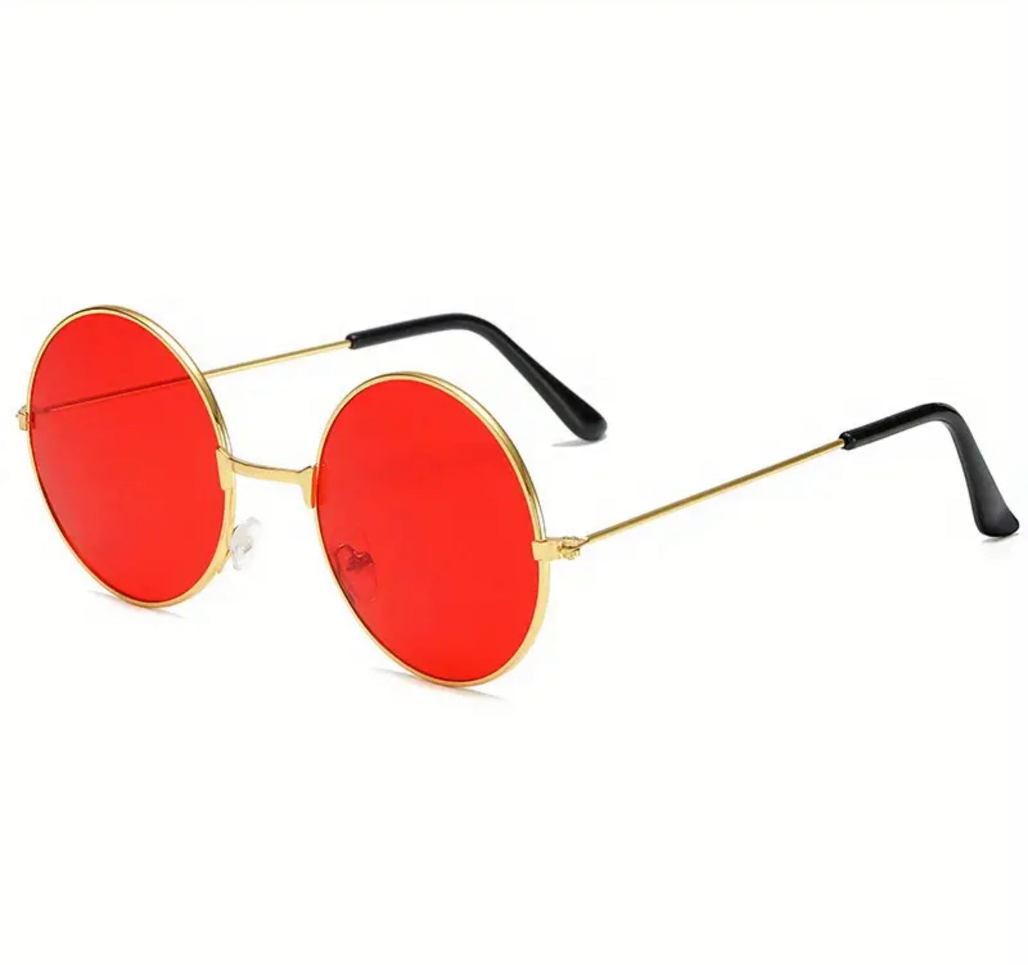 Retro Round Sunglasses for Men and Women - Hippie Style Eyewear for Costumes, Parties, and Gifts