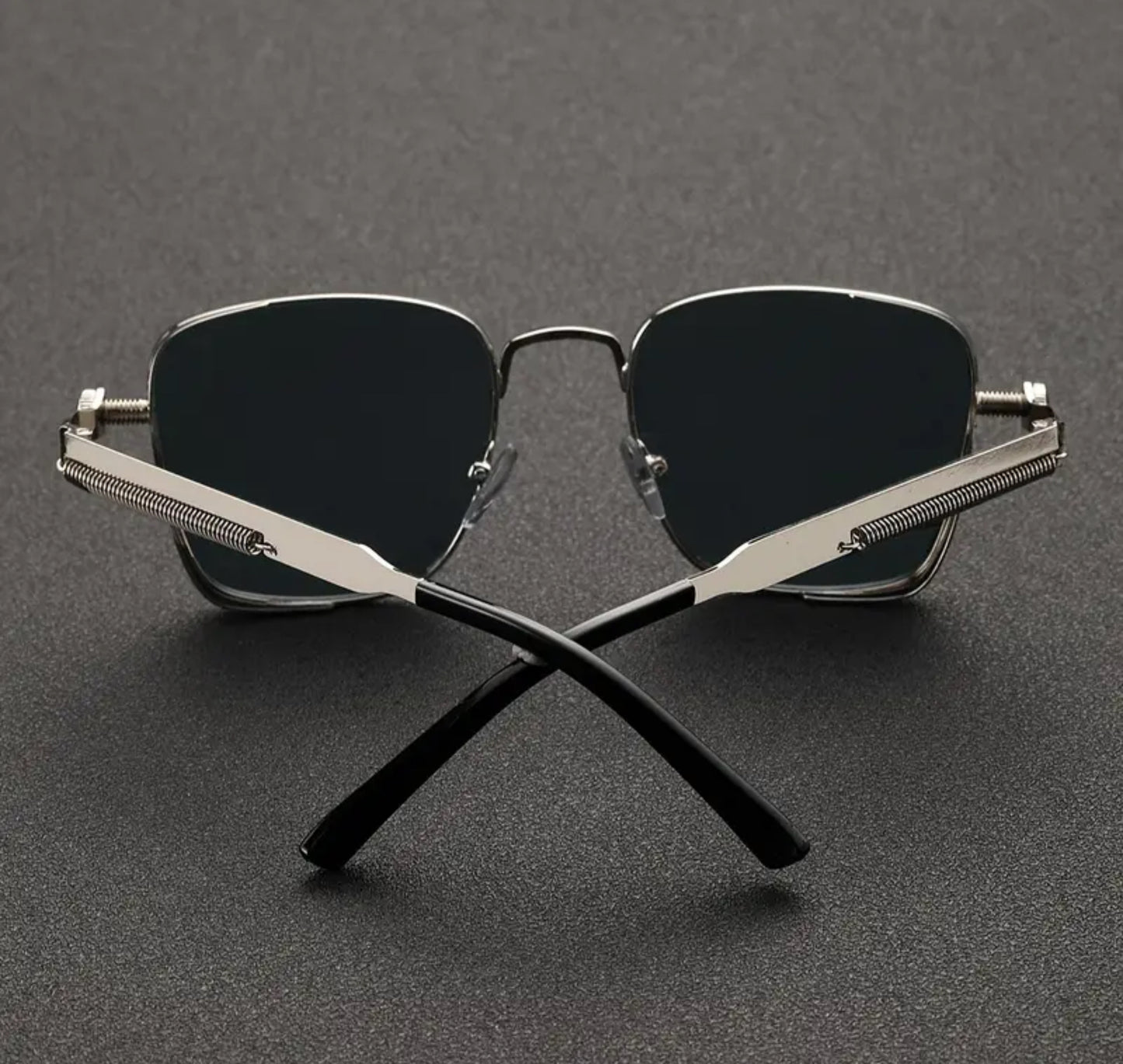 Retro Cool Steampunk Silvery Square Metal Frame fashion glasses For Men Women Outdoor Sports Party Vacation Travel Driving Fishing Supply Photo Prop