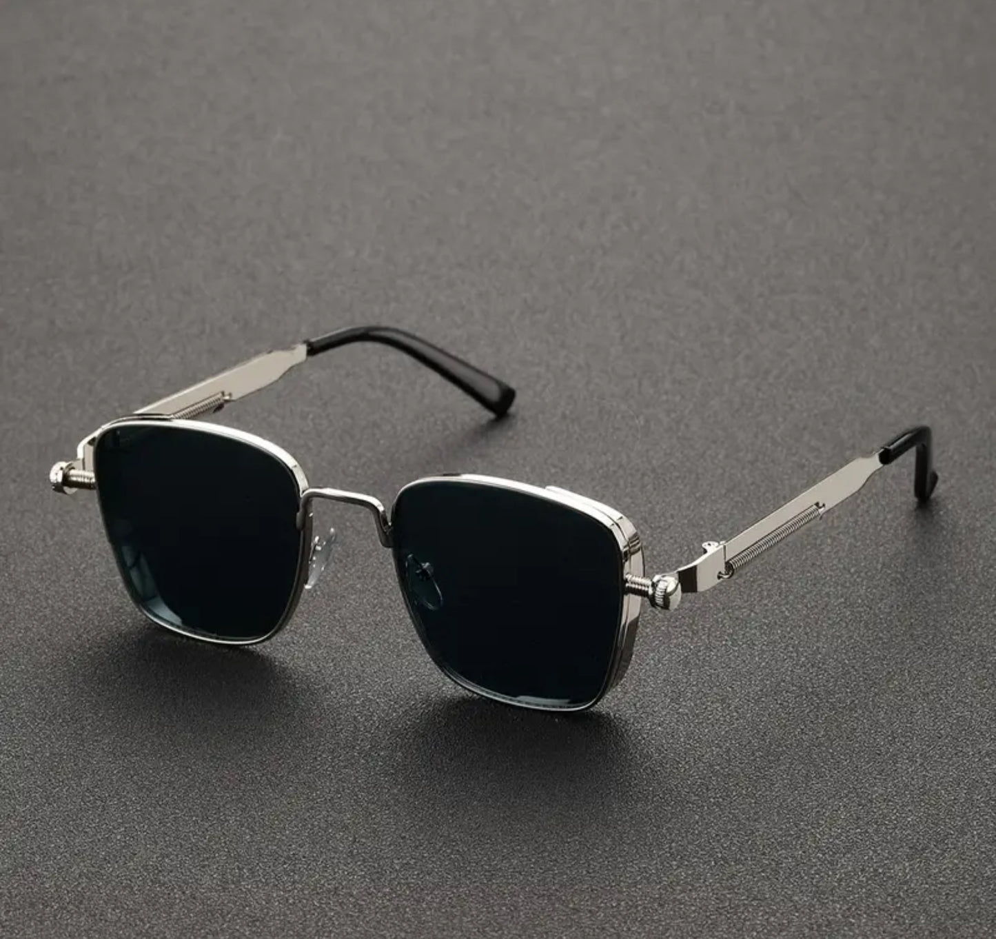 Retro Cool Steampunk Silvery Square Metal Frame fashion glasses For Men Women Outdoor Sports Party Vacation Travel Driving Fishing Supply Photo Prop